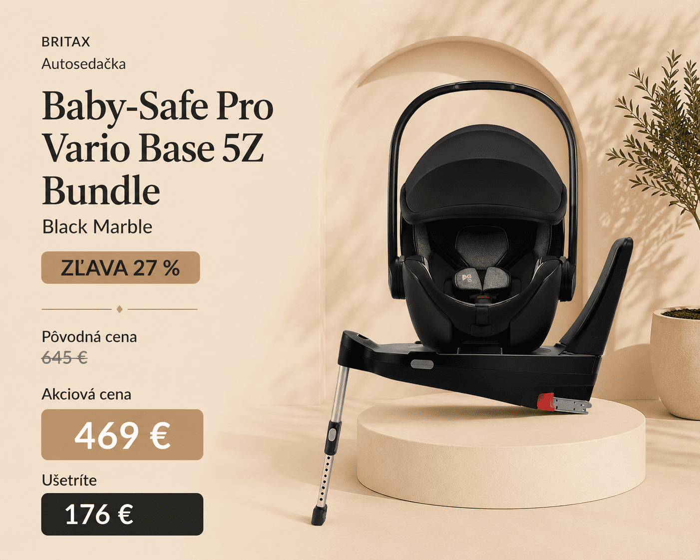 Autosedačka Britax Baby-safe pro Vario Base 5Z black marble